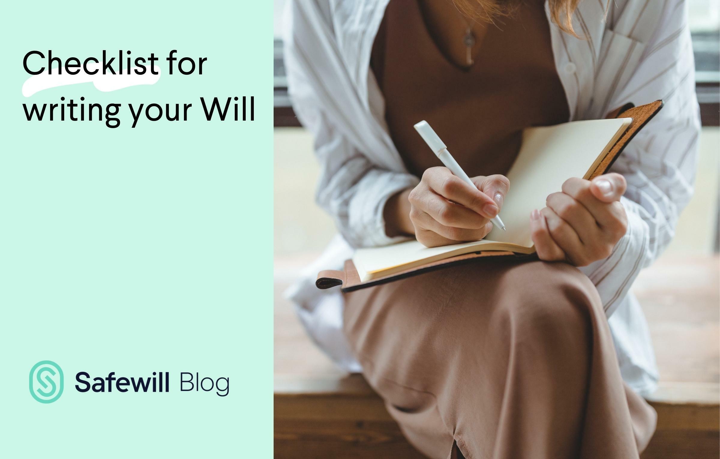 Checklist For Writing Your Will